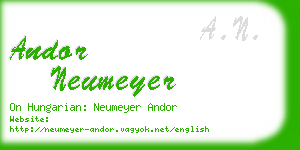 andor neumeyer business card